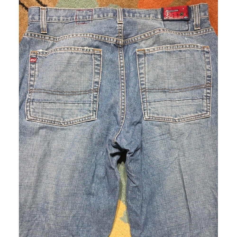 Vintage Y2K Quicksilver Jeans Mens 33 Blue Denim Relaxed Fit Baggy Quikjean